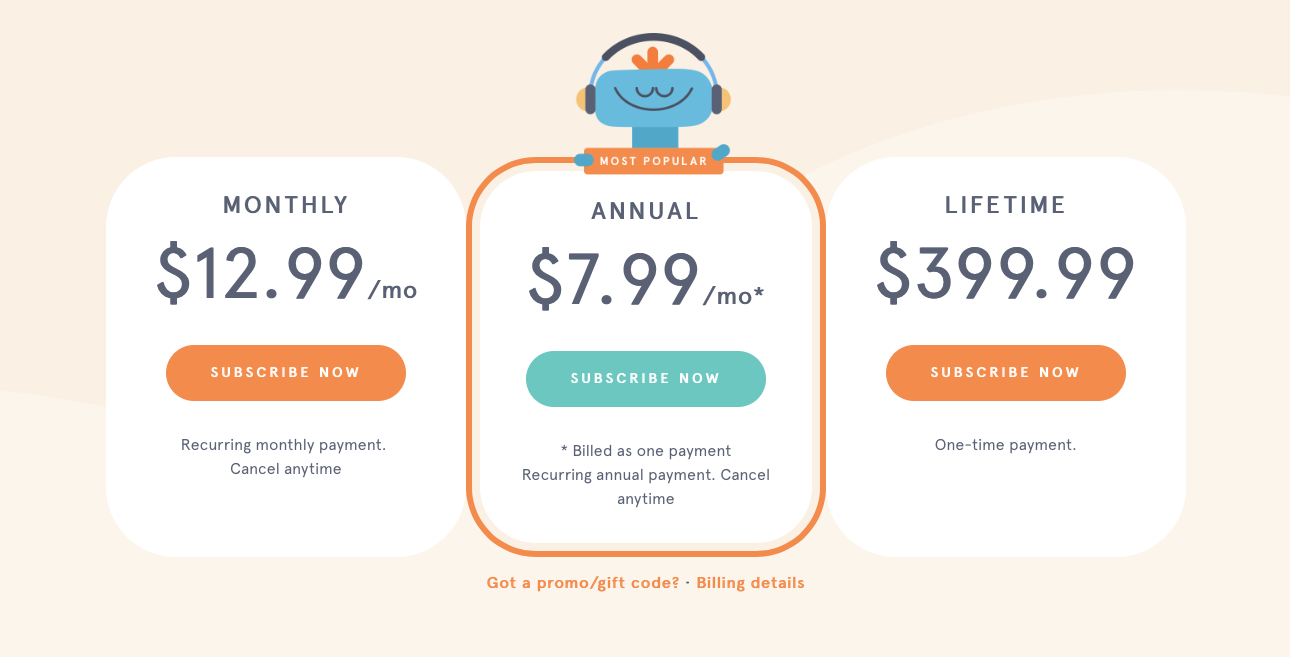 subscription cost headspace, headspace price, pricing headspace, best meditation app