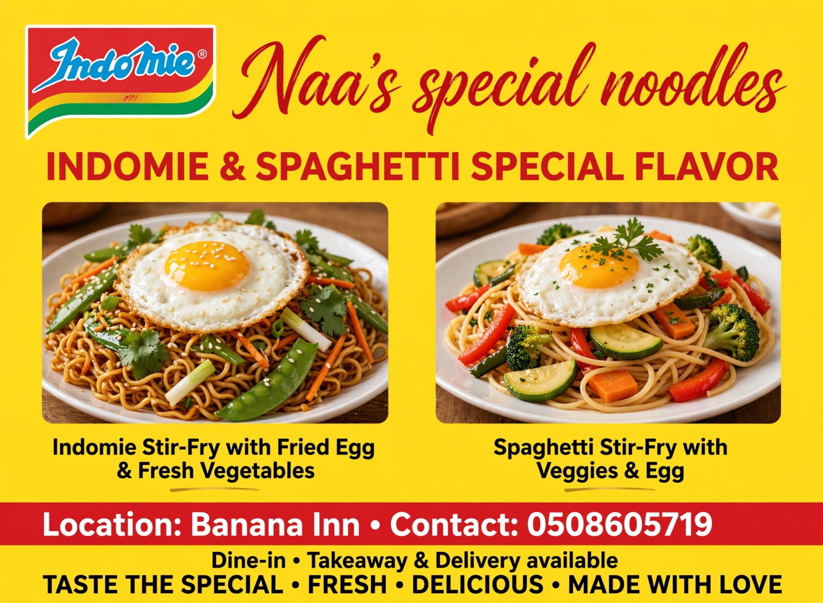 Naa’s special noodles food