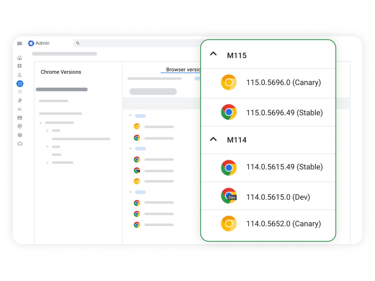 Chrome versions