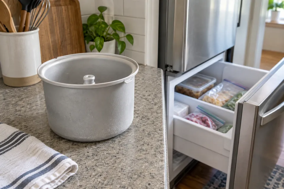 Illustrative scene for The freezer bowl needs a plan