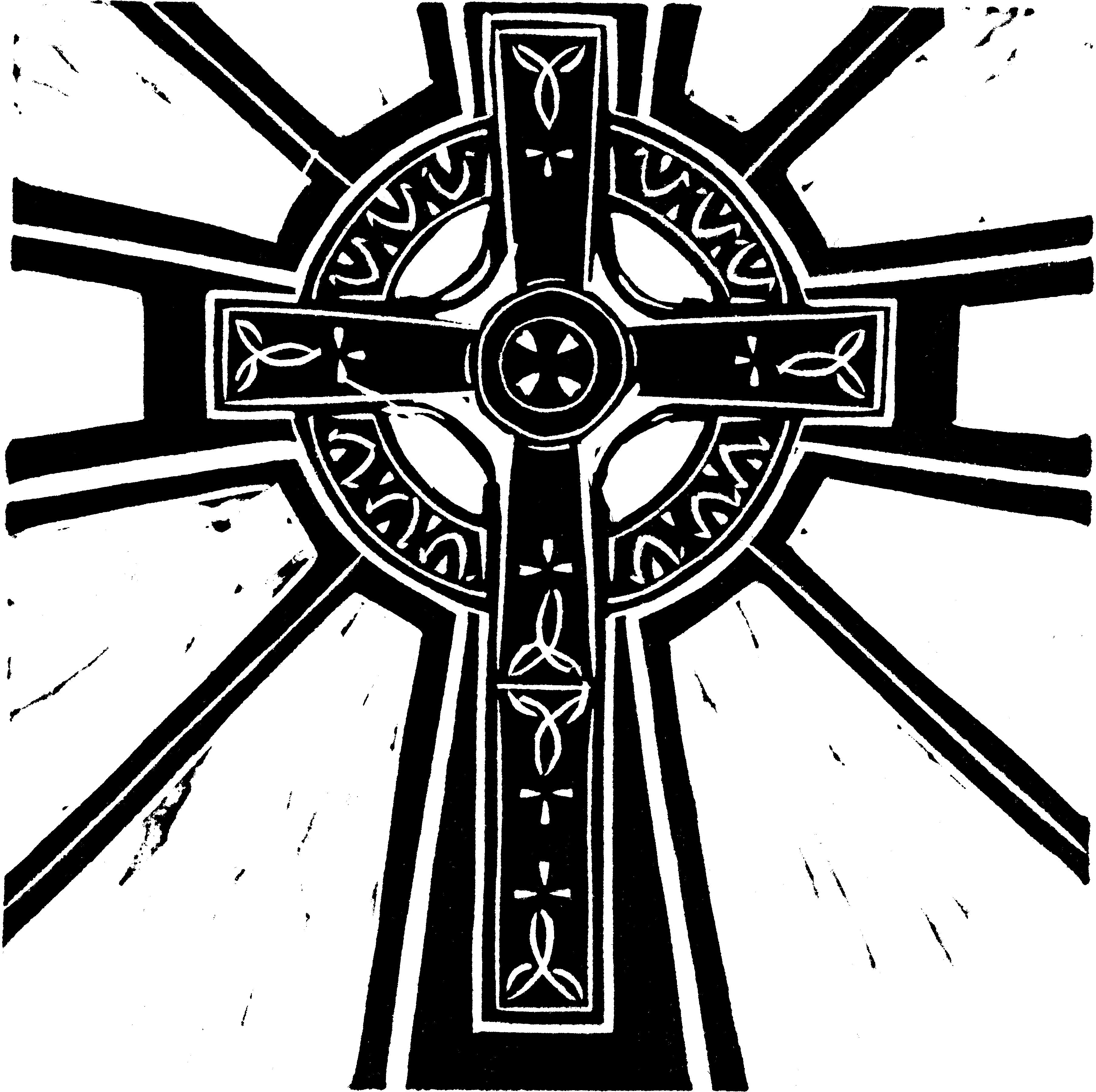 celtic cross clipart black and white