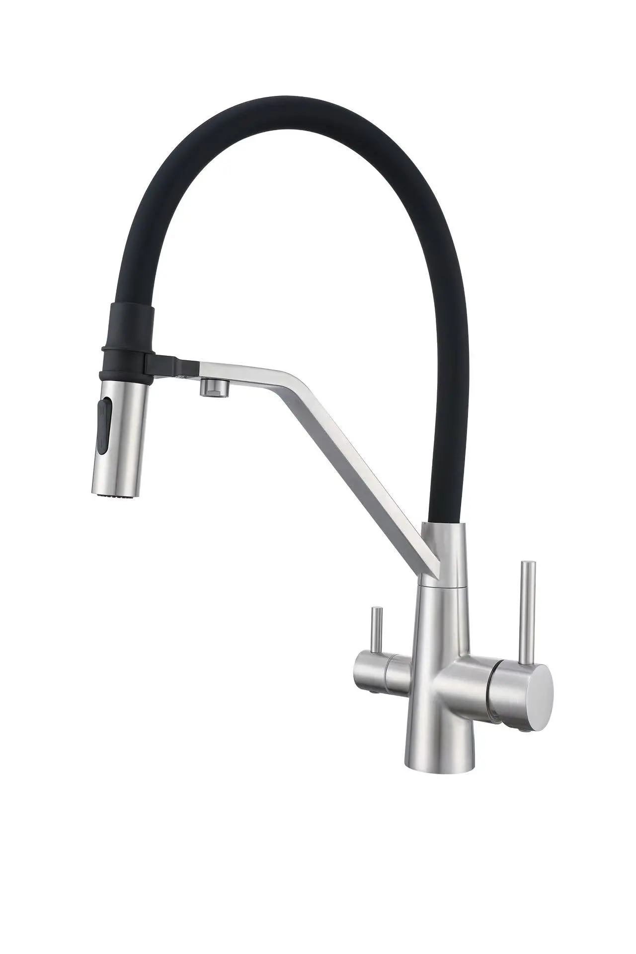 Змішувач для кухні з підключенням до фільтру витяжний FADO Foggia нікель