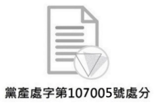 黨產處字第107005號處分：認定中國青年救國團為中國國民黨附隨組織案