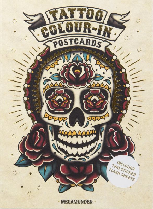 Tattoo Colour-In Postcards Tattoo Colour-In Postcards