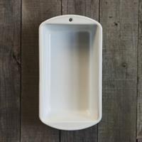 WHITE ENAMEL LOAF PAN