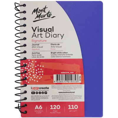 8x Mont Marte Studio Canvas Single Thick 22.9x12.7cm Mini Canvases