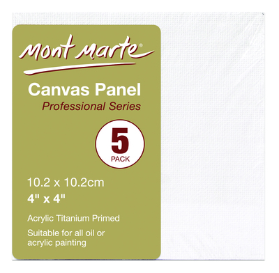 8x Mont Marte Studio Canvas Single Thick 22.9x12.7cm Mini Canvases