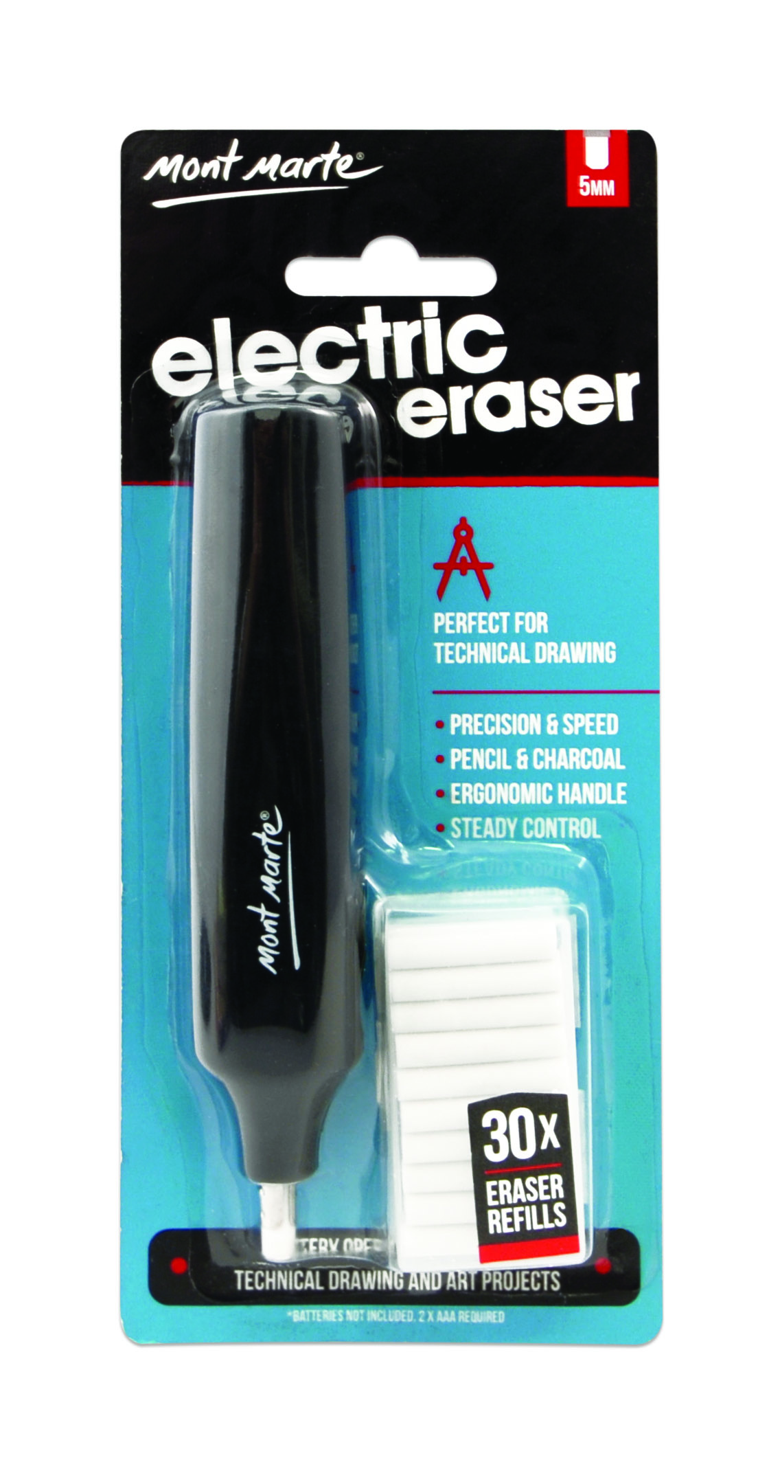 G Milliard køkken MAXX0030 Electric Eraser with 30pc Erasers