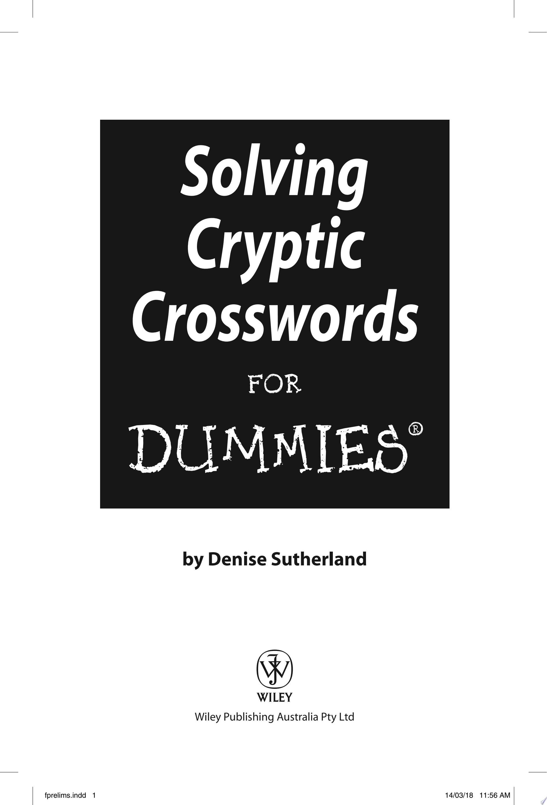 Solving Crossword Puzzles - dummies