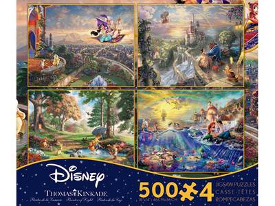 Thomas Kinkade Disney Dreams 4 in 1 Puzzle Set –