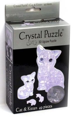 3D Crystal Cat & Kitten Puzzle