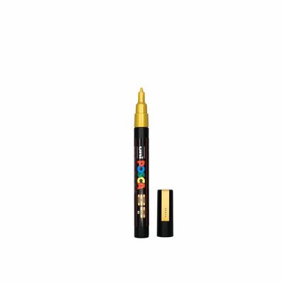 Posca Marker : Pc-3m : Fine Bullet Tip : 0.9 - 1.3mm : Gold