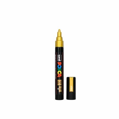 Posca Marker : Pc-5m : Medium Bullet Tip : 1.8 - 2.5mm : Gold