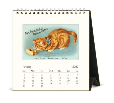 Desk Calendar - Cavallini & Co. Vintage Cats 2023