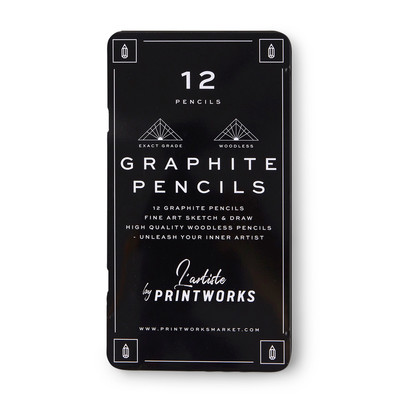 Printworks Colour Pencils (Set Of 12) - Graphite Printworks Colour Pencils (Set Of 12) - Graphite