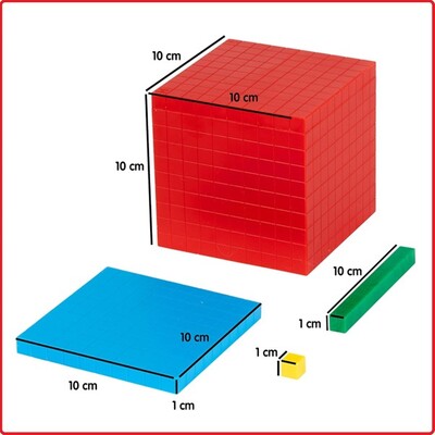10 rods 10x1x1cm Base Ten Plastic - GNS