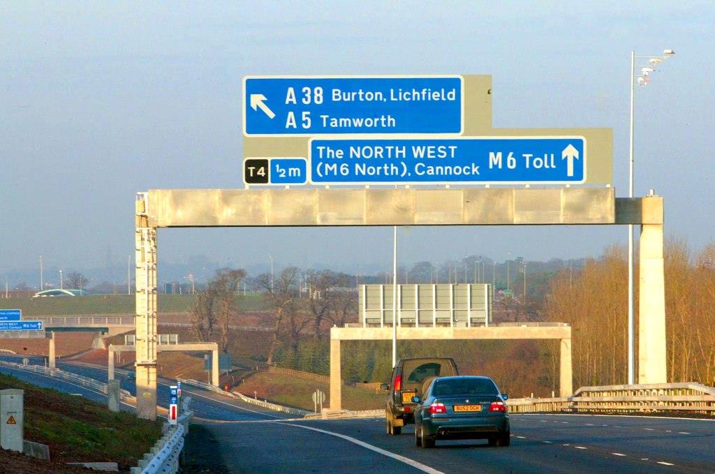 M6 Toll Road, United Kingdom.