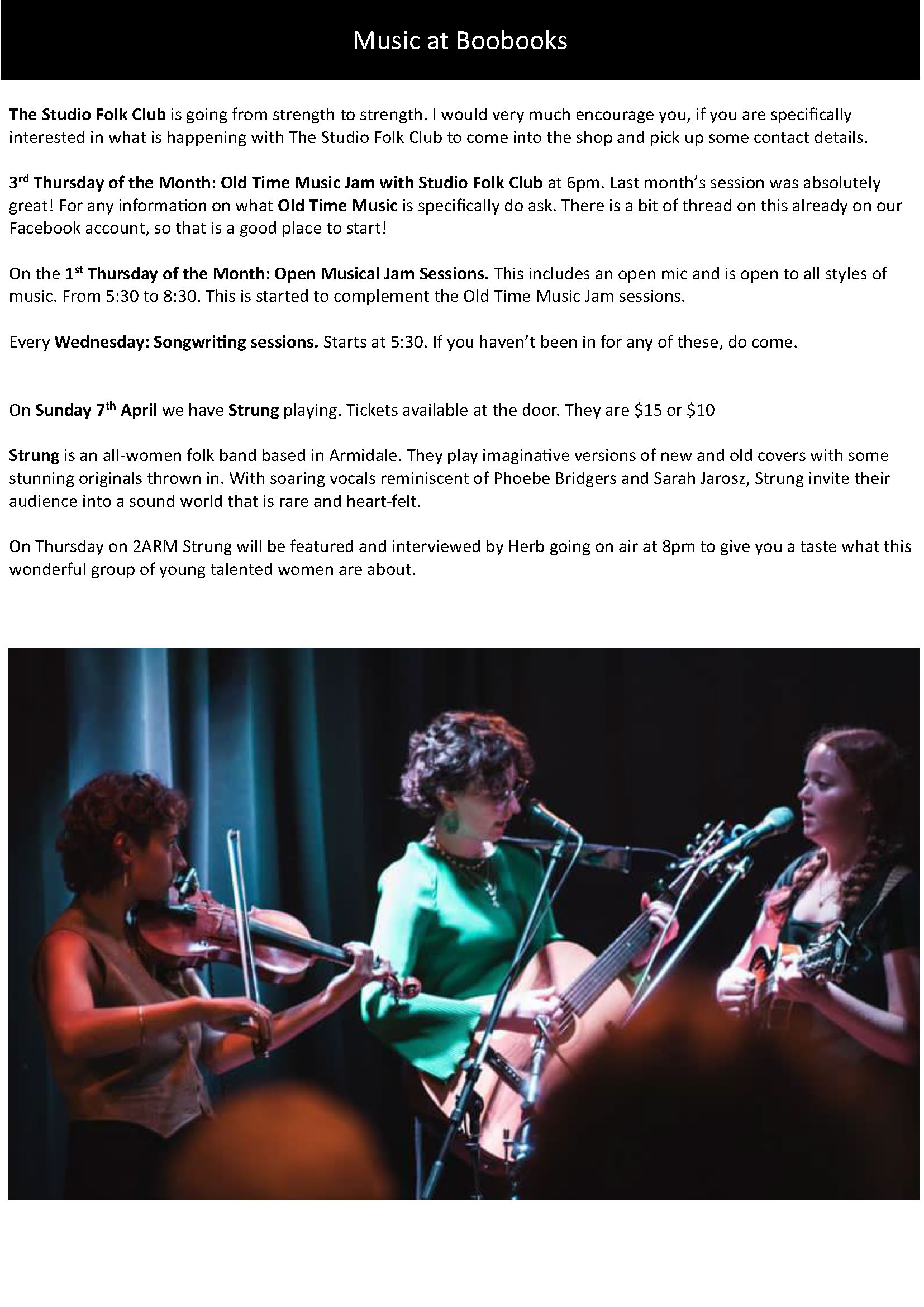 Newsletters - Boobooks