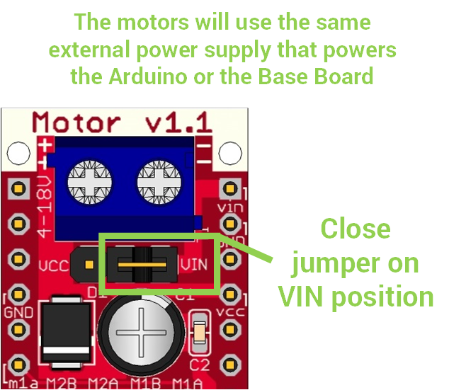 powering dc motors arduino reverse