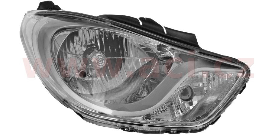 9/10- přední světlo H4 (el. ovládané + motorek) chrom. P