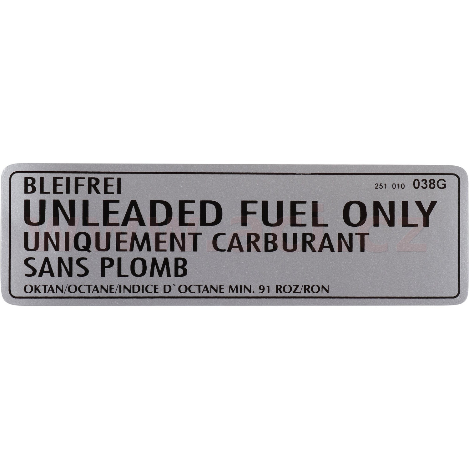 samolepka "Unleaded fuel only" CLASSIC