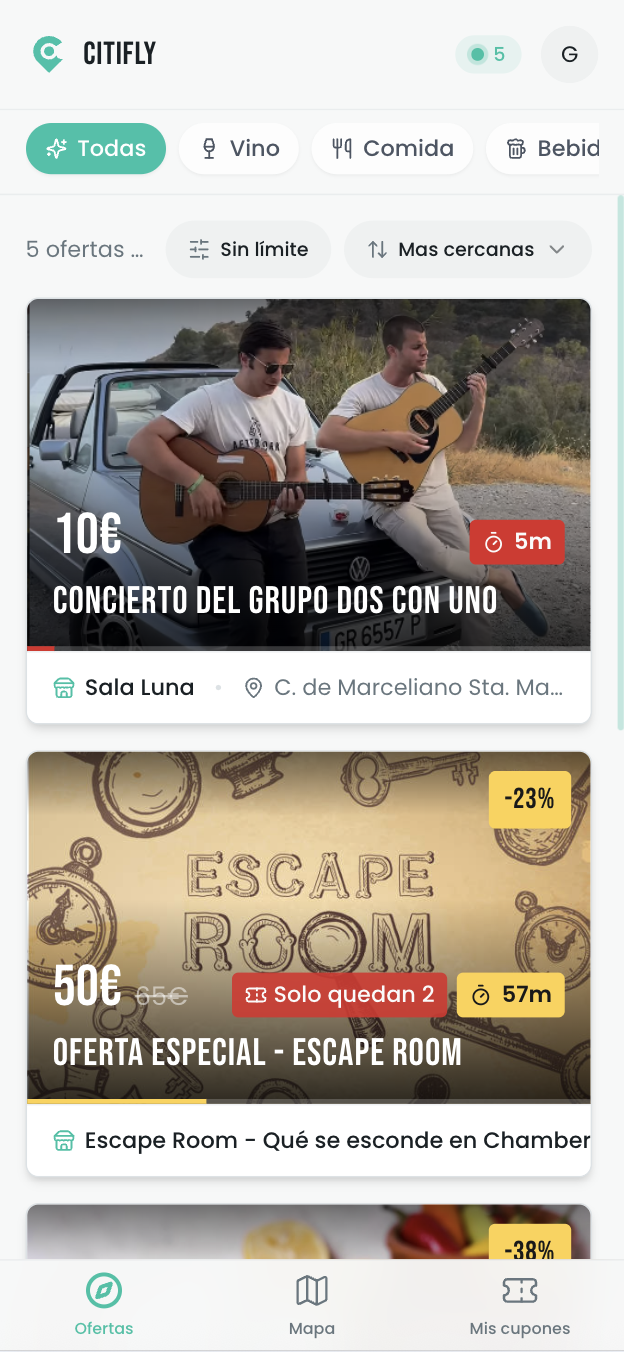 Lista de ofertas