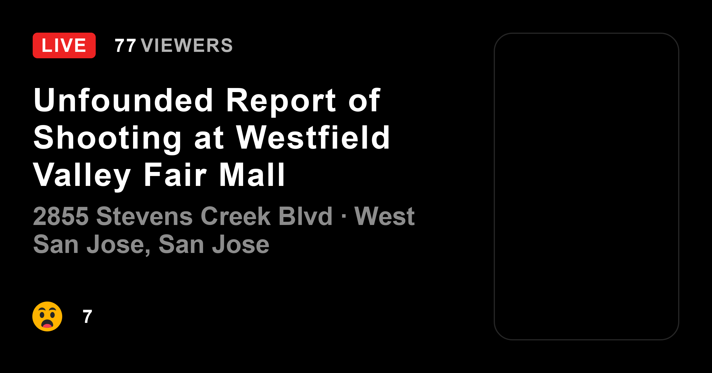Unfounded Report of Shooting at Westfield Valley Fair Mall