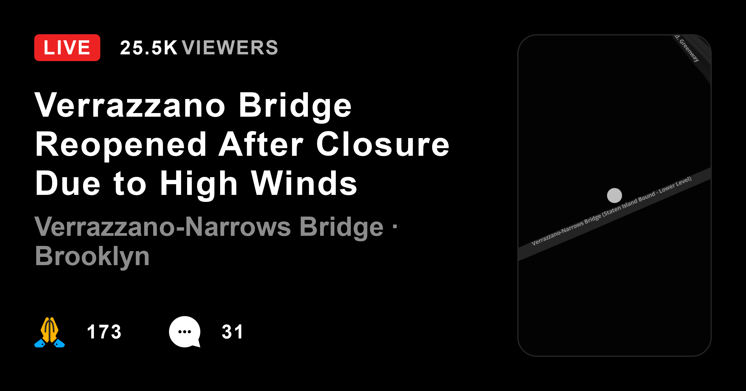 Verrazzano Bridge Reopened After Closure Due to High Winds @Citizen ...