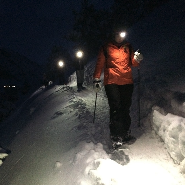 Excursió nocturna amb raquetes de neu (2 hores)