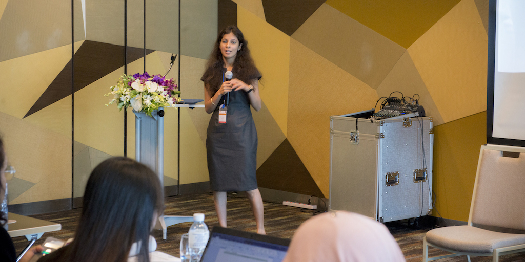 Neha Dhingra in Bangkok presenting on CLASP’s cooling compliance work at the ASEAN SHINE Networking and Donor Conference & 23rd Energy Efficiency & Conservation Sub Sector Network Annual Meeting.