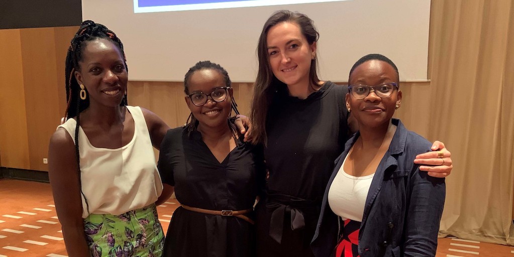 Nya Abagi, Makena Ireri, Hannah Blair and Monica Wambui at the Sustainable Solar E-Waste Management Workshop