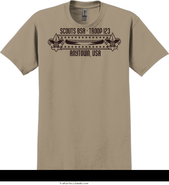 troop t-shirt design with 1 ink color - #SP2508