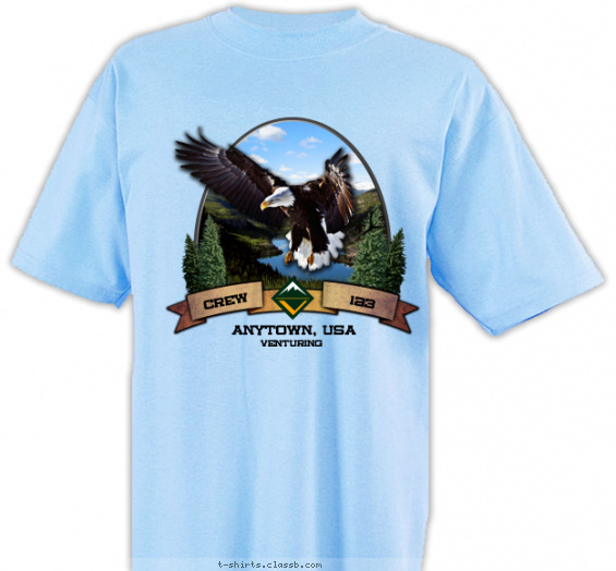 venturing-crew t-shirt design with 4 ink colors - #SP3324
