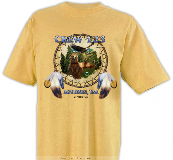 venturing-crew t-shirt design with 6 ink colors - #SP3363
