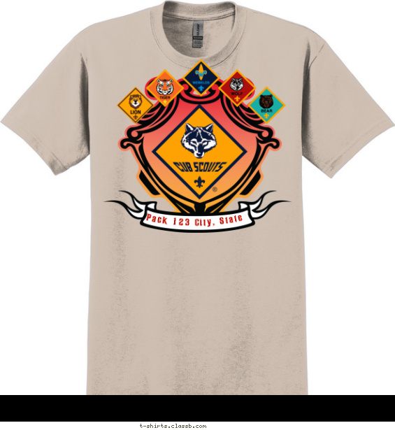 pack t-shirt design with 6 ink colors - #SP3384