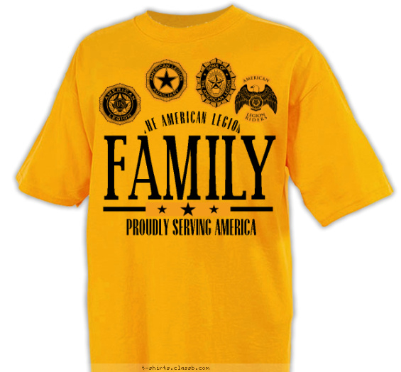 american-legion t-shirt design with 1 ink color - #SP4731