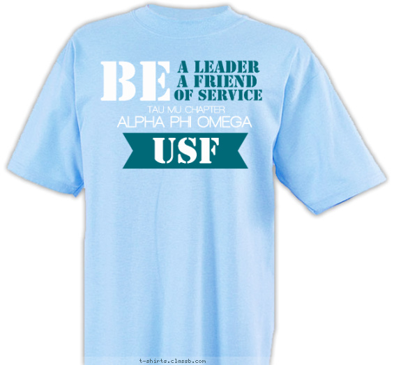 alpha-phi-omega t-shirt design with 2 ink colors - #SP7193