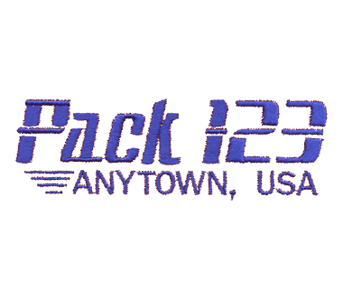 Embroidered Fast Pack T-shirt Design
