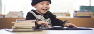 little boy reading