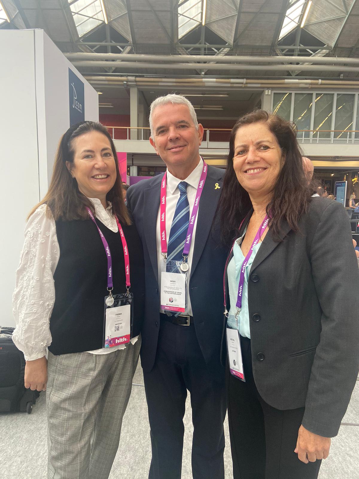 HLTH Europe June 2024 with the Ambassador of Israel in the Netherlands logo