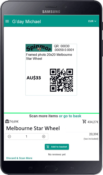 Scan QR Code on item you wish to purchase logo