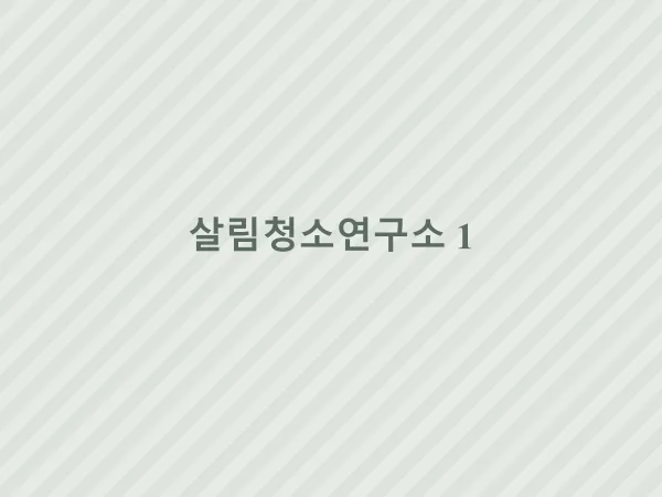 살림청소연구소 대표 사진