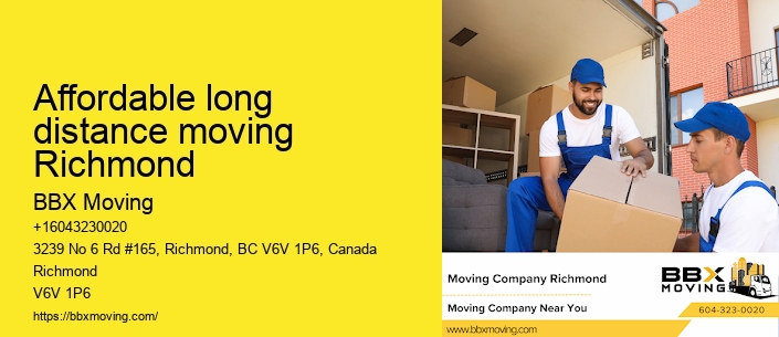 Affordable long distance moving Richmond