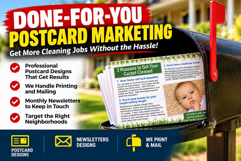 Postcards for cleaning