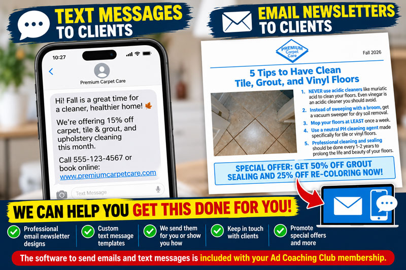 Text and email marketing