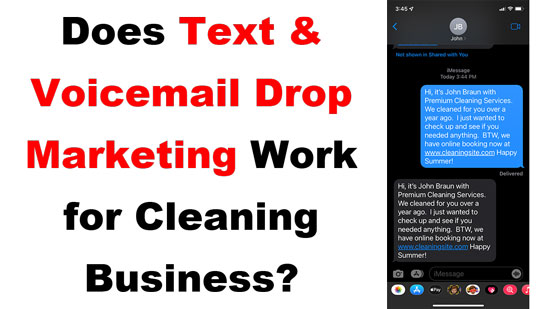 Text marketing for cleaning business