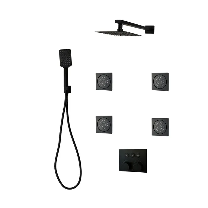 DIAMOND Push-button Three Way Thermostatic System - Kit 6 - 8
