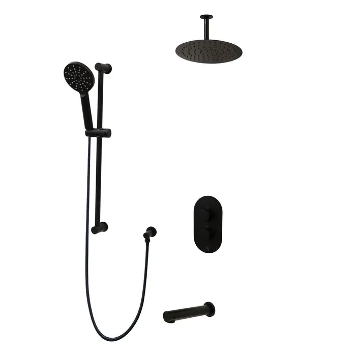 CRYSTAL Three Way Thermostatic Shower System - Kit 1 - 4
