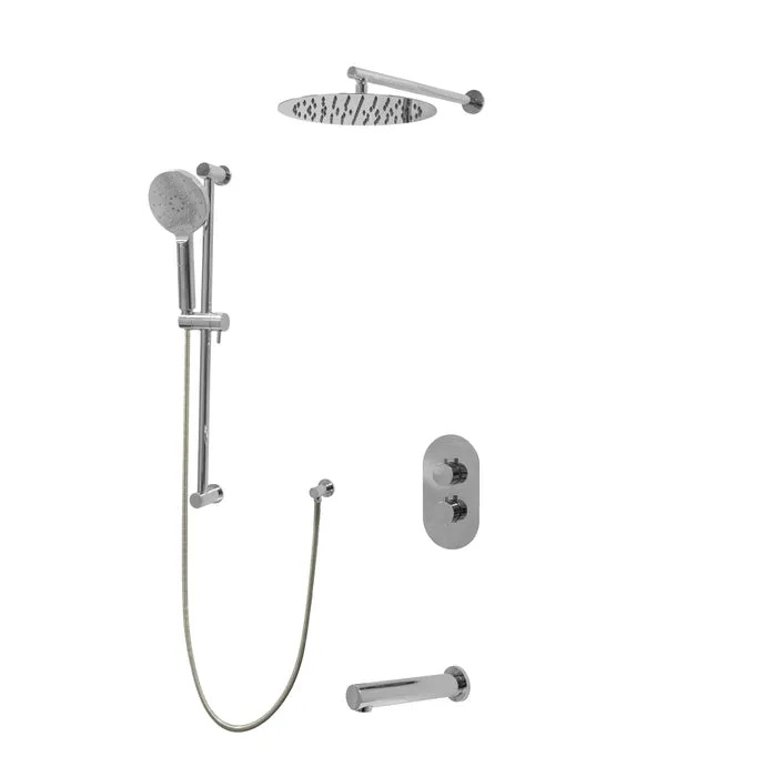 CRYSTAL Three Way Thermostatic Shower System - Kit 1 - 6