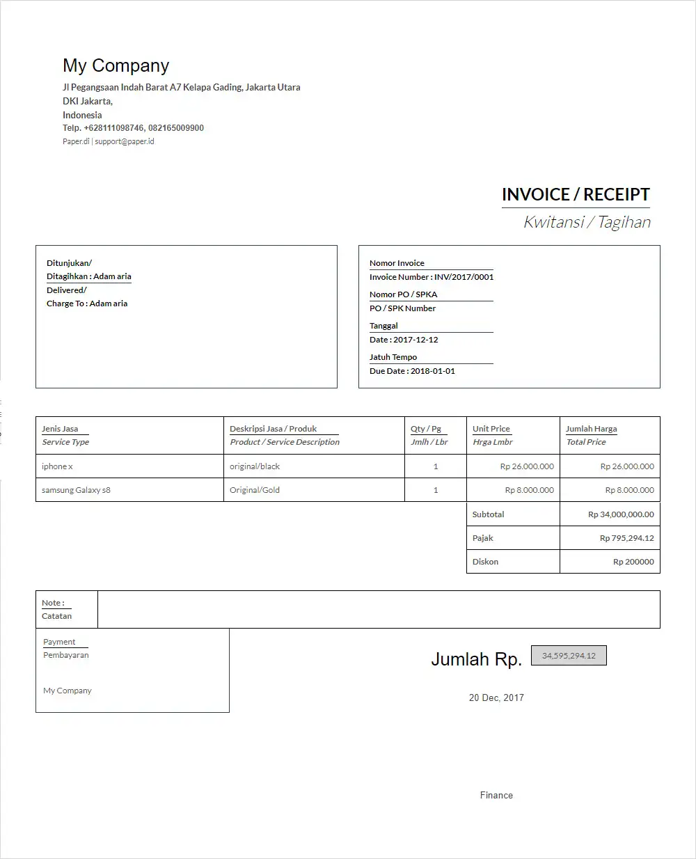 template invoice 4